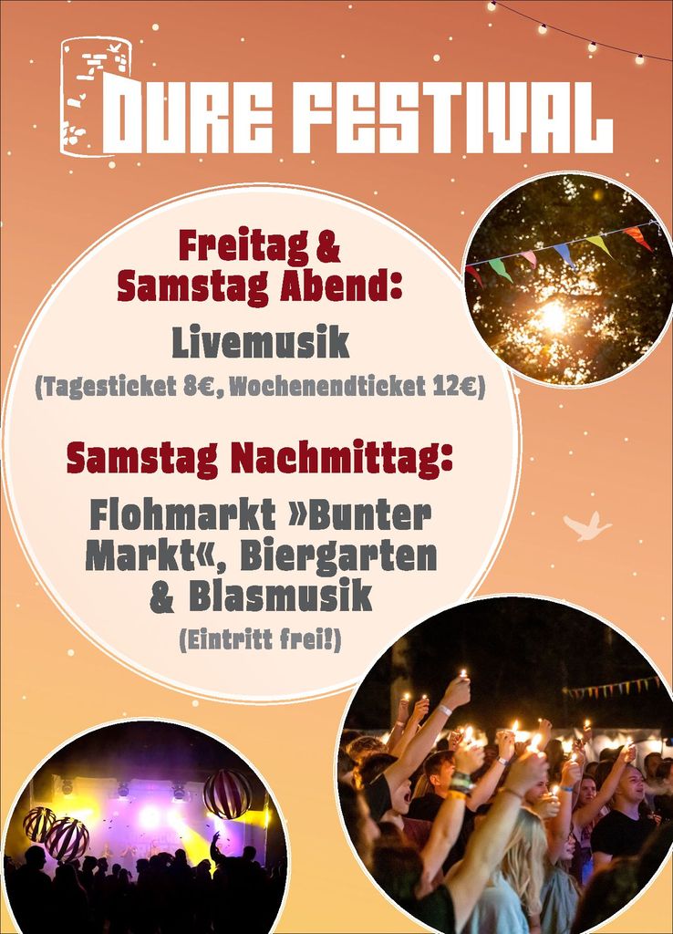 Flyer Dure Festivale '24, Bieberehren